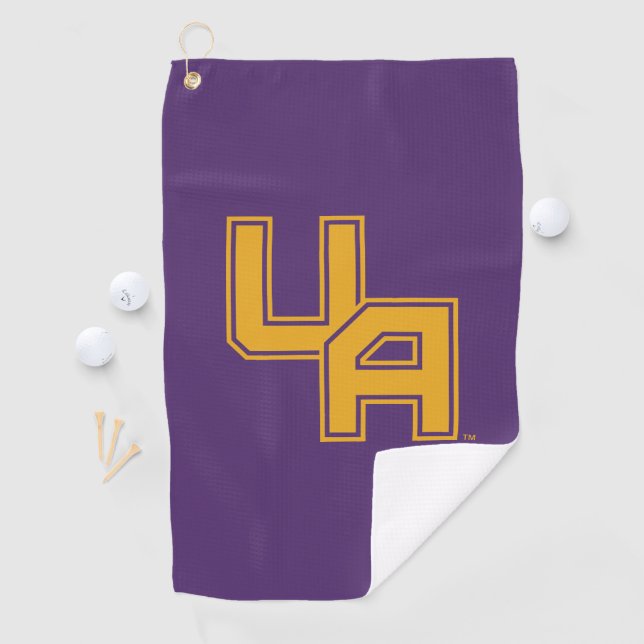 Serviette De Golf Logo de l'Université d'Albany Initials (En situation)