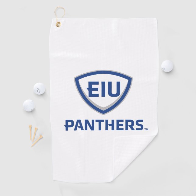 Serviette De Golf Logo Eastern Illinois Panthers Shield & Wordmark (En situation)