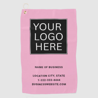 Serviette De Golf Logo et texte d'entreprise personnalisés