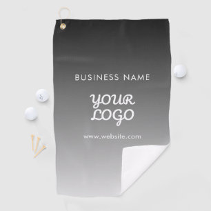 Serviette De Golf Logo et texte promotionnels modernes   Couleur mod