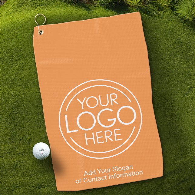Serviette De Golf Logo Office Business de base avec informations de  (Custom Golf Towel with Professional and Small Business Logo)