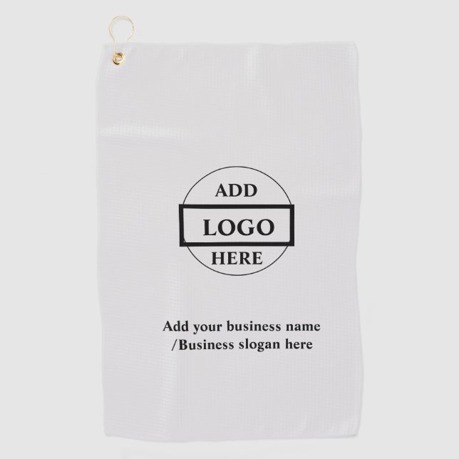 Serviette De Golf Logo personnalisé simple et élégant ici société   (Devant)