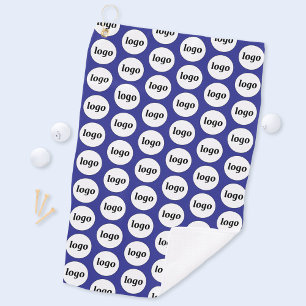 Serviette De Golf Logo simple Motif Business Promoted Blue