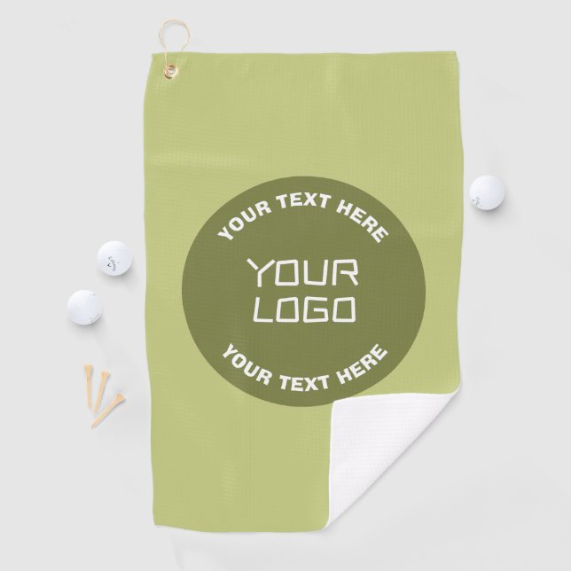 Serviette De Golf Logo téléchargé ou design & texte modifiable Toute (En situation)