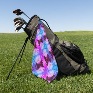 Serviette De Golf Lotus Water Lily Flower Abstrait Art Motif