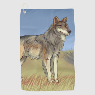 Serviette De Golf Loup mexicain