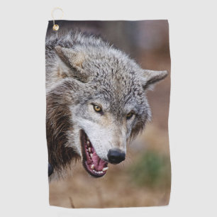 Serviette De Golf Loups gris