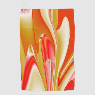 Serviette De Golf Love and Gold Abstrait 3D Rainbowart