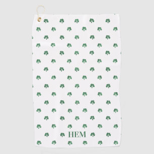 Serviette De Golf Lucky Shot Monogrammed Irlandais Clovers Golf Serv