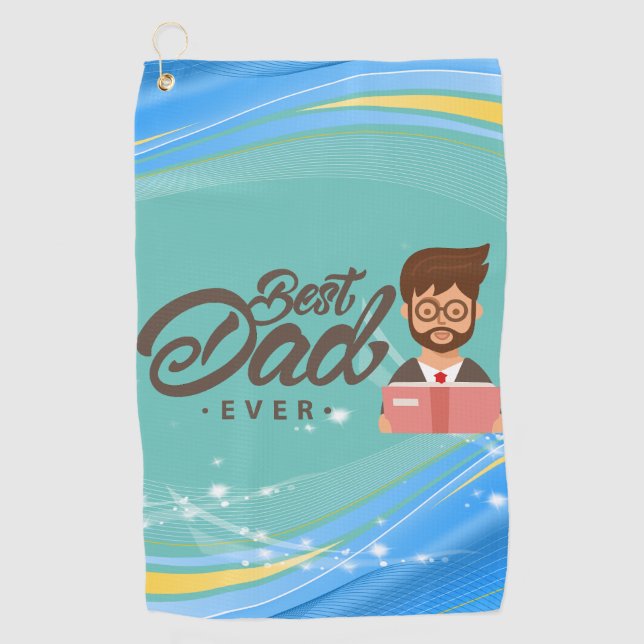 Serviette De Golf Lucky Towel pour papa : Best Dad Golf Towel (Devant)
