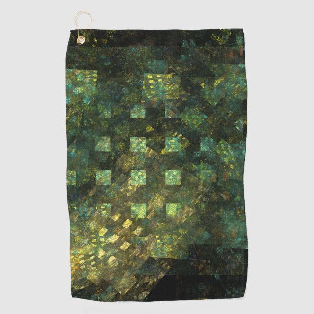 Serviette De Golf Lumières dans la ville Art Abstrait (Devant)