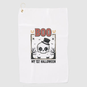Serviette De Golf Ma chemise de gravure vintage crâne de bébé Hallow