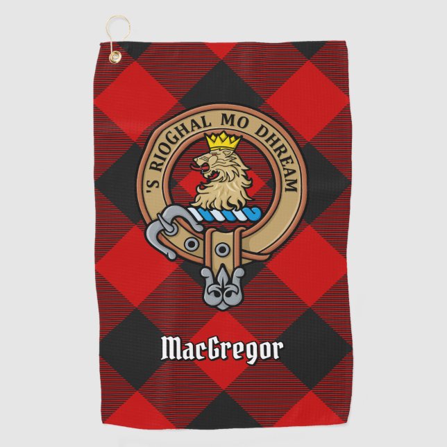 Serviette De Golf MacGregor Crest sur Rob Roy Tartan Golf Towel (Devant)