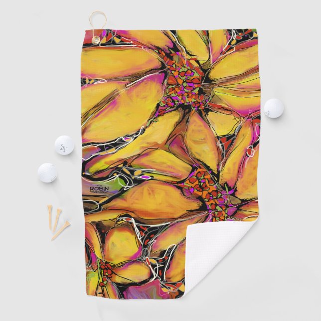 Serviette de golf "Magic Sunflower" (En situation)