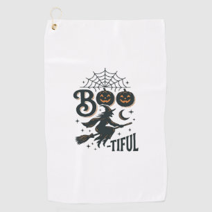 Serviette De Golf Magnifique sorcière Halloween design de gravure vi