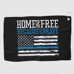 Serviette De Golf Maison des libres grâce aux braves Drapeau USA
