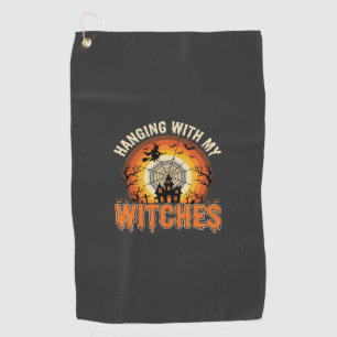 Serviette De Golf Maison Hantée d'Halloween avec mes Sorcières