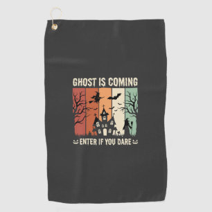 Serviette De Golf Maison Hantée Fantôme d'Halloween Arrive