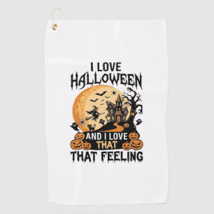 Serviette De Golf Maison hantée Halloween Amour Sorcière de Lune Cit