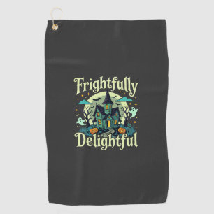 Serviette De Golf Maison Hantée Halloween Effroyablement Délicieuse