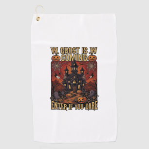 Serviette De Golf Maison hantée Halloween Fantôme arrive Citrouilles