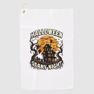 Serviette De Golf Maison Hantée Nuit Effrayante Halloween Pleine Lun