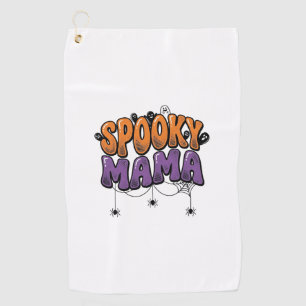 Serviette De Golf Maman effrayant tenue vintage Halloween Maman Conc