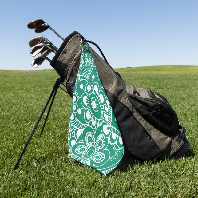 Serviette De Golf Mandala 48 de luxe (Vert)