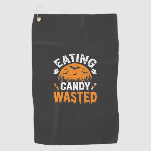 Serviette De Golf Manger des bonbons gâché Halloween Design_1