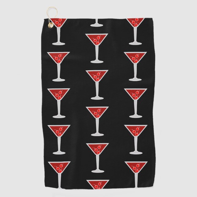 Serviette De Golf Manhattan Cocktail Bartender Alcool Amateurs de bo (Devant)