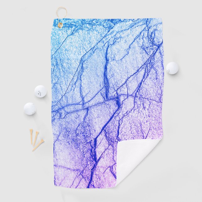 Serviette De Golf Marbre bicolore violet (En situation)