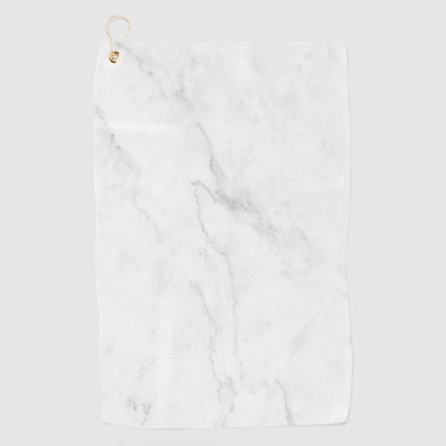 Serviette De Golf Marbre Blanc (Devant)