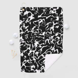 Serviette De Golf Marbre sauvage 3 - noir et blanc