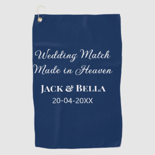 Serviette De Golf Mariage Match fait au ciel mariage faveurs bleu
