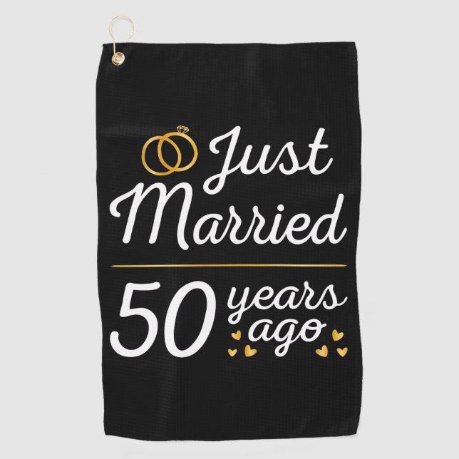 Serviette De Golf Marié Il Y A 50 Ans (Devant)