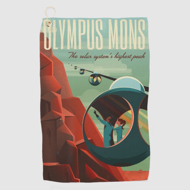Serviette De Golf Mars Olympus Mons Système solaire Volcano le plus  (Devant)