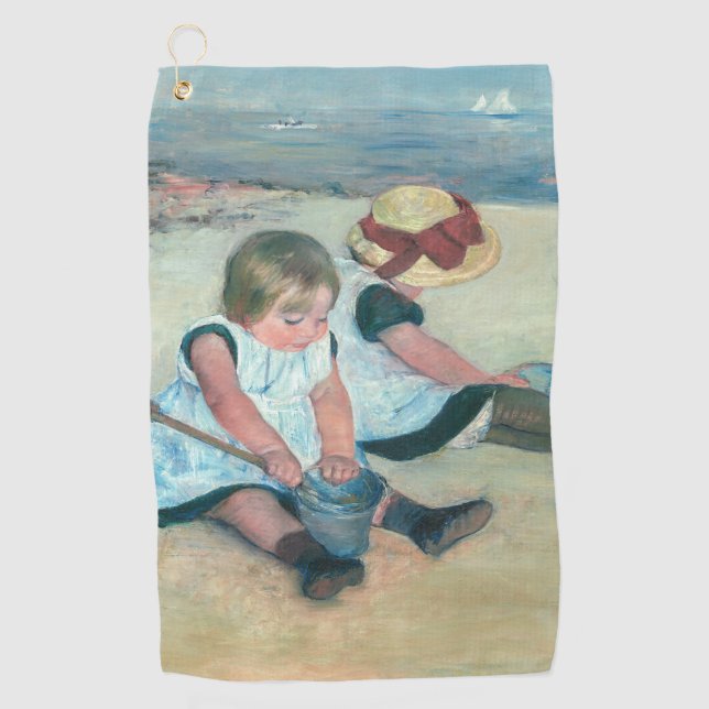 Serviette De Golf Mary Cassatt - Enfants jouant sur la plage (Devant)