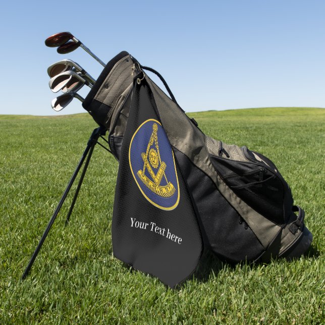 Serviette De Golf Masonique de la Freemason de Past Master Lodge (Vert)