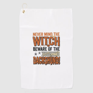 Serviette De Golf Méfiez-vous du T-shirt de sorcière d'Halloween de