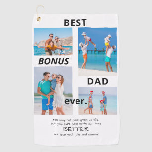 Serviette De Golf Meilleur Bonus Papa Ever Stepdad 4 Fête des pères 