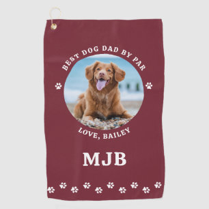Serviette De Golf Meilleur CHIEN DAD Par Photo Personnalisée Golfer 