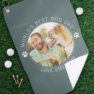 Serviette De Golf Meilleur Chien Papa Par Photo