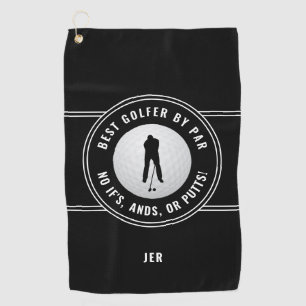 Serviette De Golf Meilleur Golfeur Par Par Funny Putts Black & White