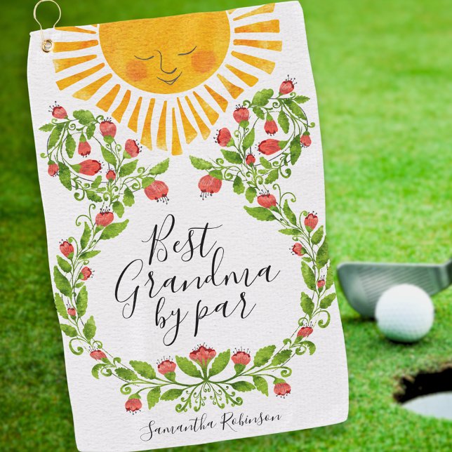 Serviette De Golf Meilleur grand-mère Monogrammé par Par (Créateur téléchargé)