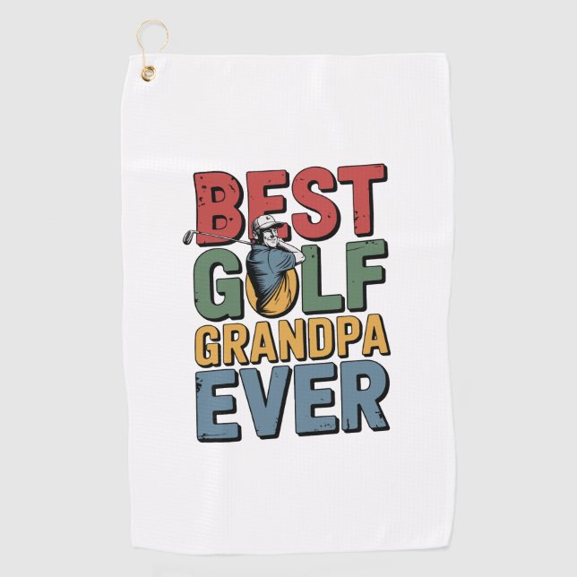 Serviette De Golf Meilleur Grand-Père De Golf (Devant)