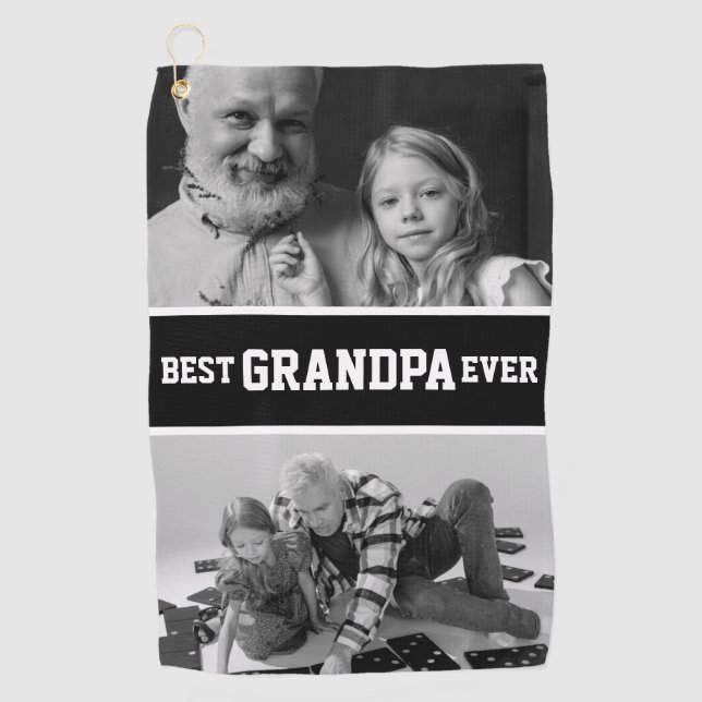 Serviette De Golf Meilleur grand-père jamais photo Fête des pères de (Devant)