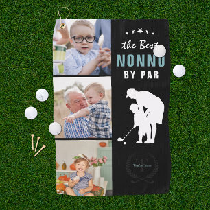 Serviette De Golf Meilleur Nonno par Par   Collage de photos monogra