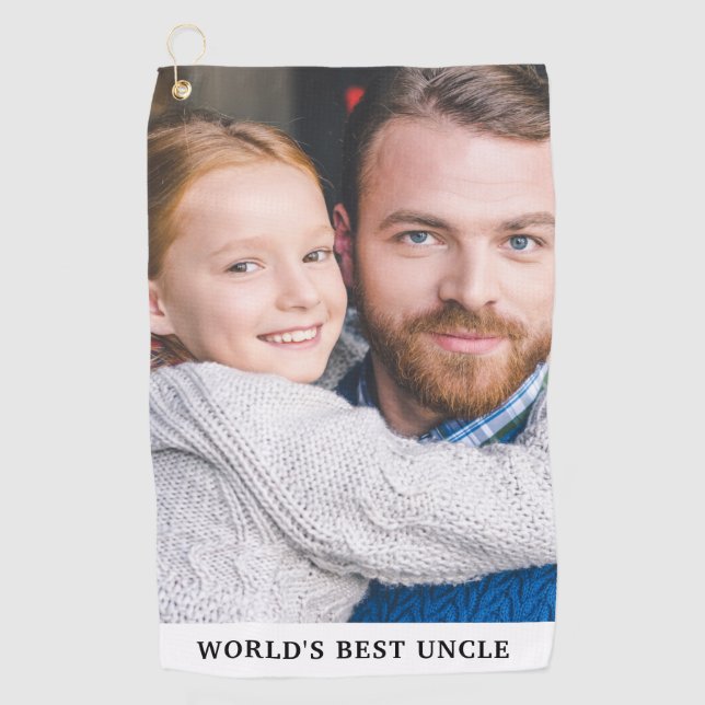 Serviette De Golf Meilleur Oncle Niece Nephew Photo (Devant)