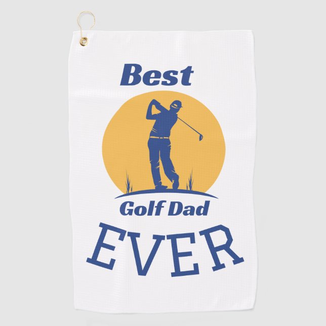 Serviette De Golf Meilleur papa de golf jamais (Devant)