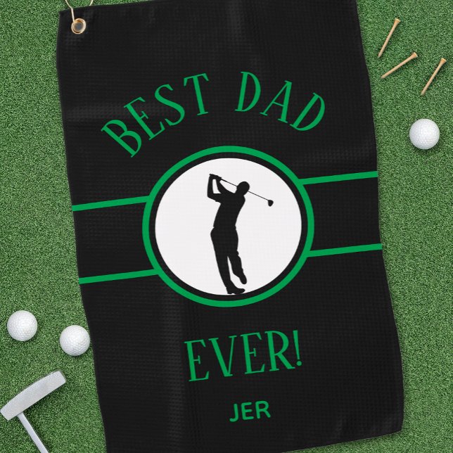 Serviette De Golf Meilleur papa jamais Golfer Fun Pro Sports Monogra (Créateur téléchargé)